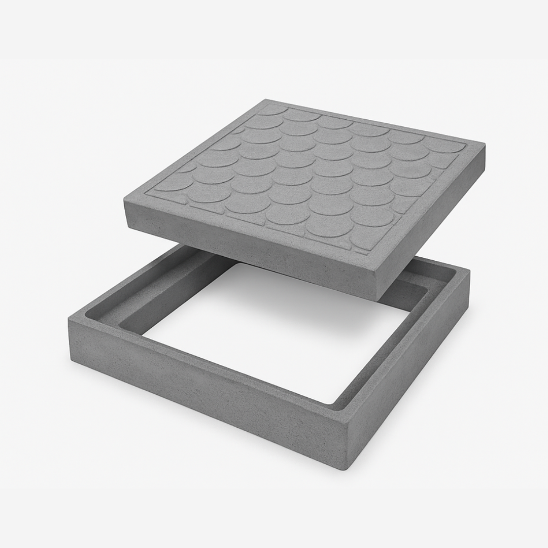 Tampa de Caixa de Inspeção 60x60x6,5 cm com Requadro 70x70x12 cm
